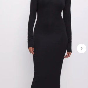 Good American Stretch Jersey Long Sleeve Midi Dress Size 4